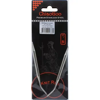 Jehlice ChiaoGoo Knit Red ergonomické fixní kruhové jehlice 40 Cm 6,5mm (ChiaoGoo SS Knit RED™ Circulars - 16" 40 cm 6,5mm)