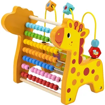 Dřevěná hračka BABU - Dřevěné počítadlo pro děti - Žirafa