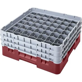 Cambro Koš Camrack 49 pozic, výška sklenice 13,2 cm - Červená| TOM, R-49S434-163