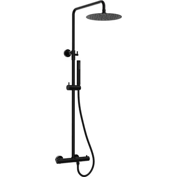 Sapho Sprchový sloup s termostatickou baterií, černá mat - KU139B
