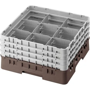 Cambro Koš Camrack 9 pozic, výška sklenice 9 cm - Hnědá| TOM, R-9S318-167