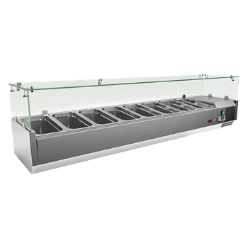 Vitrína chladicí pultová 8x GN 1/3 | REDFOX - MCH 3180
