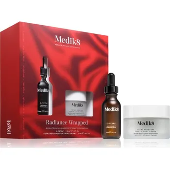 Pleťové sérum Medik8 Radiance Wrapped Medik8 Total Moisture pleťový krém s hydratačním účinkem 50 ml + rozjasňující sérum s vitaminem C 30 ml