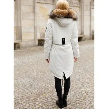 Perso Vatovaná bunda BLH919097FX Bílá Regular Fit XXL