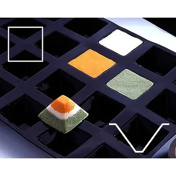 Plech na pečení CONTACTO Silikonová forma GN 1/2, 9x pyramida 71x71x45 mm | CONTACTO, 6688/071