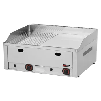 Kuchyňský gril Grilovací deska 65x48 plynová chromovaná kombinovaná stolní | REDFOX - Neobjednávat-FTHRC 60 G