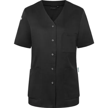 Gastro oděv KARLOWSKY Dámská tunika s krátkým rukávem Essential, z udržitelného materiálu, 65 % recyklovaný polyester s certifikátem GRS / 35 % konvenční bavlna Barva: Bílá, Velikost: 44