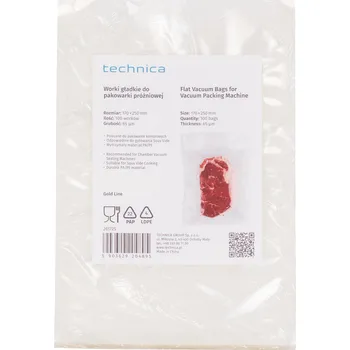 Vakuovačka TECHNICA Sáčky hladké 170x250 mm do komorové vakuové baličky, 100 ks | TECHNICA, Gold Line