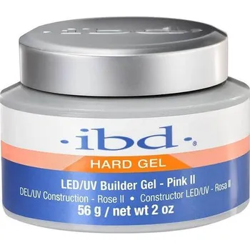 Lak na nehty IBD Hard Builder Gel LED/UV stavební gel Pink II 56g