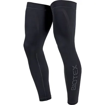 Cyklistické návleky BIOTEX Cyklistické návleky po celé délce nohy - WATER RESISTANT - černá XS-S
