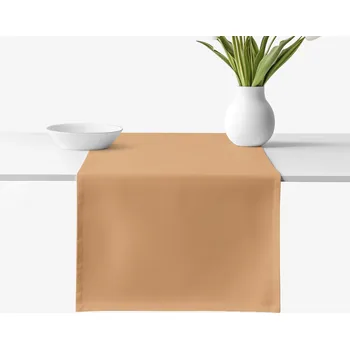 ubrus Běhoun na stůl 100% bavlněné plátno - hnědý 20x120 cm