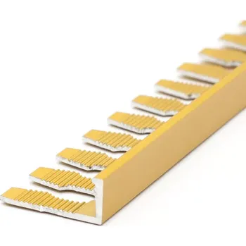 Stavební profil Lišta Havos Flexi tvarovací L 12,5 /2,5m hliník elox zlatý (AL flexi "L" 12,5mm / 2,5m elox zlatý )