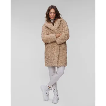 Dámský kabát Dámský Kabát S Kožíškem Stand Studio Camille Cocoon Coat V Béžové Barvě 611379061-10210