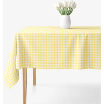 ubrus Hranatý teflonový ubrus - Žluté kostičky 80 x 80 cm
