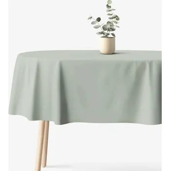 ubrus Oválný ubrus 100% bavlněné plátno - šalvějově zelený 120 x 160 cm