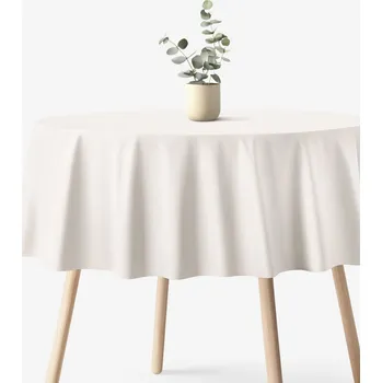 ubrus Kulatý ubrus 100% bavlněné plátno - slonová kost Ø 100 cm