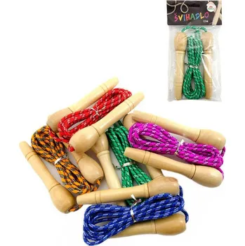 Švihadlo DŘEVO Švihadlo 270cm nastavitelné různé barvy (dřevěná hračka)