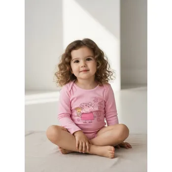 Dětská móda Sinsay - Bavlněné body s potiskem Peppa Pig - růžová - 9940E-38X - 9940E-38X-80