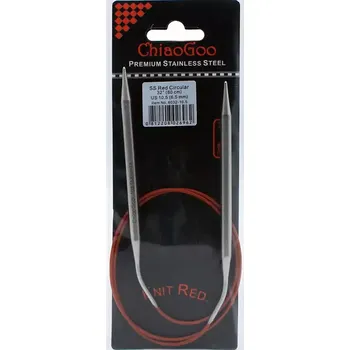 Jehlice ChiaoGoo Knit Red ergonomické fixní kruhové jehlice 80 Cm 6,5mm (ChiaoGoo SS Knit RED™ Circulars - 32" 80 cm 6,5mm)