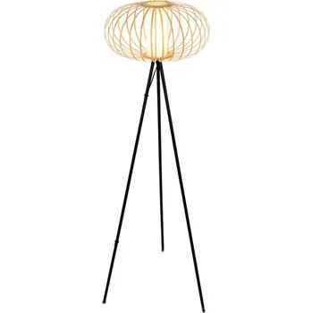 Lampička Briloner 1759011 - Stojací lampa 1xE27/10W/230V bambus/černá