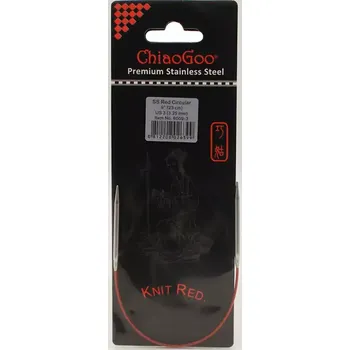 Jehlice ChiaoGoo Knit Red ergonomické fixní kruhové jehlice 23 Cm 3,25mm (ChiaoGoo SS Knit RED™ Circulars - 9" 23 cm 3,25mm)