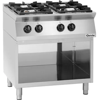 Sporák BARTSCHER Plynový sporák 4 hořáky, 800x700x910 mm | BARTSCHER, 1582051
