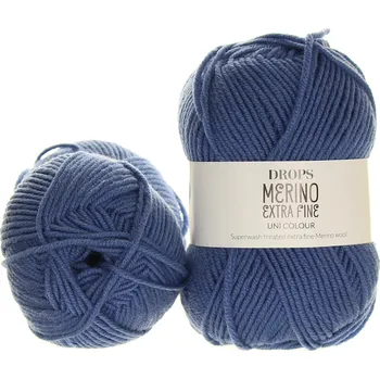 Příze Drops Merino Extra Fine 13 modrá bouře
