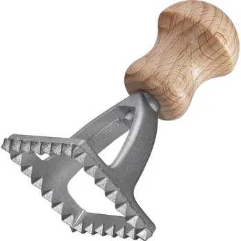 Küchenprofi PASTACASA Čtvercové vykrajovátko na ravioli 4x4 cm hliník/bukové dřevo