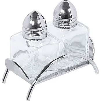 jídelní souprava CONTACTO Mini slánka a pepřenka na chromovaném podstavci 75x35x70 mm | CONTACTO, 1429/222