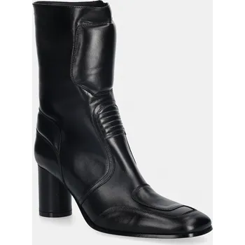 Dámské kozačky Kožené kotníkové boty MM6 Maison Margiela, 36, černá, 99X