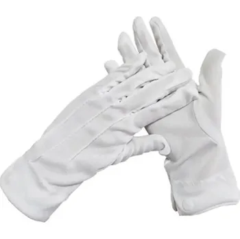 Rukavice Bílé formální rukavice univerzální velikost 2 páry Elegantní společenské rukavice z bavlny a polyesteru pro slavnostní příležitosti