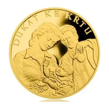 Zlatý dukát ke křtu s věnováním