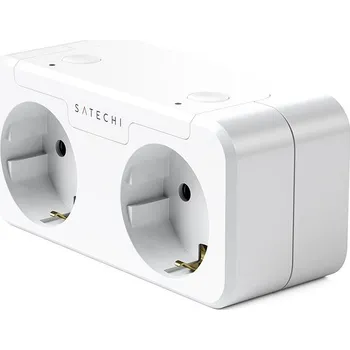 Elektrická zásuvka Satechi Apple Homekit Dual Smart Outlet (EU) - White