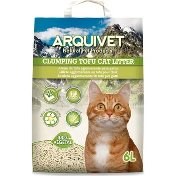 Podestýlka pro kočku 2x6L Arquivet Tofu hrudkující kočičí stelivo - výhodné balení
