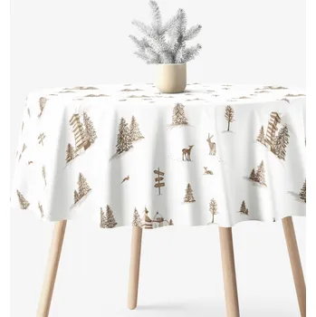 ubrus Kulatý ubrus z pevné bavlny - Beskydy Ø 100 cm