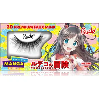 Umělé řasy Rude Cosmetics Manga Collection 3D Premium Faux Mink umělé řasy typ Rudeko 2 ks