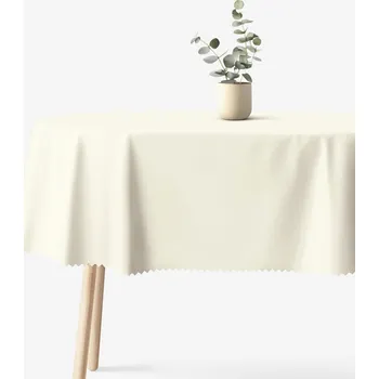 ubrus Oválný teflonový ubrus - smetanový 120 x 160 cm