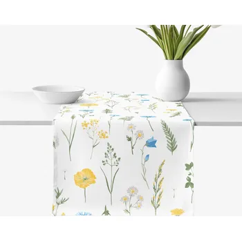 ubrus Běhoun na stůl 100% bavlněné plátno - Česká louka 35x120 cm