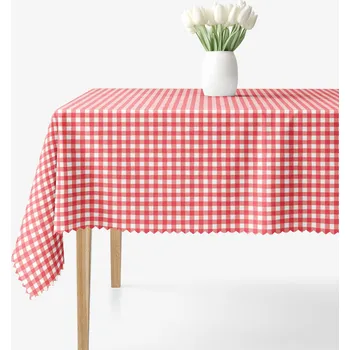 ubrus Hranatý teflonový ubrus - Červené kostičky 80 x 80 cm