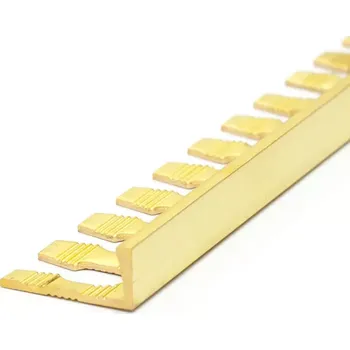 Stavební profil Mosazná Flexi lišta L 12,5 mm, 2.5 m, přírodní mosaz, tvarovací, ohebná lišta (Mosaz flexi "L" 12,5mm / 2,5m )