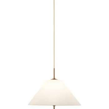 Globen Lighting závěsné světlo IRIS, krémové, Ø 25 cm krémová, mosazná 1 x 40 W - Doprava zdarma