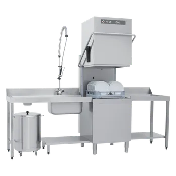 Myčka nádobí Myčka průběžná dvouplášťová s odpadovým čerpadlem 50x50 - 400 V | RM - NT 102 P