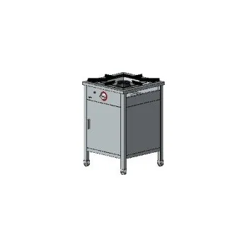 Sporák EGAZ Plynový gastronomický sporák 1-hořákový, 600x600x850 mm se skřínkou, 7 kW | EGAZ, TG-107.IV