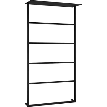 Držák na ručník Sapho SKA nástěnný sušák ručníků s policí 604x1184x252mm, černá mat - SKA702
