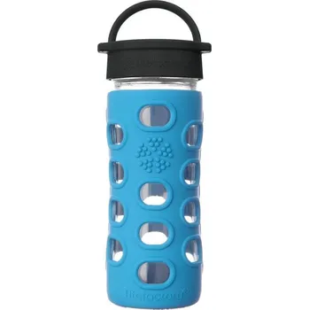 Láhev Lifefactory Skleněná láhev 350 ml klasický uzávěr Cobalt blue