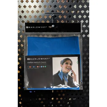 Šátek KARLOWSKY Šifonový šátek Classic Barva: azurová