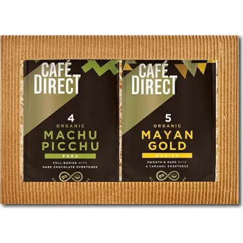 Káva Cafédirect Machu Picchu BIO a Mayan Gold SCA 82, mletá, dárkový balíček, 2 × 200g