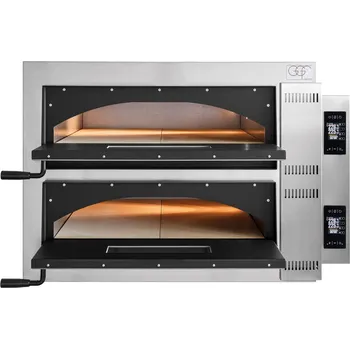Pec na pizzu GGF Dvoukomorová pec na pizzu, 12x 360 mm pizza, 1370x850x750 mm | GGF, 781922