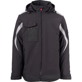 Zimní pánská softshellová bunda WONDER LITE PAD, zateplená Payper Barva: ANTRACITOVÁ/ČERNÁ, Velikost: XS
