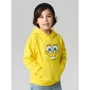 Chlapecké oblečení Sinsay - Bavlněná mikina s potiskem SpongeBob - žlutá - 107FC-11X - 107FC-11X-110